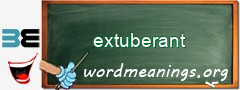 WordMeaning blackboard for extuberant